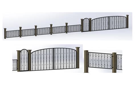 3d Model Of Fences And Gates Of Wrought Iron Ppt Free Download