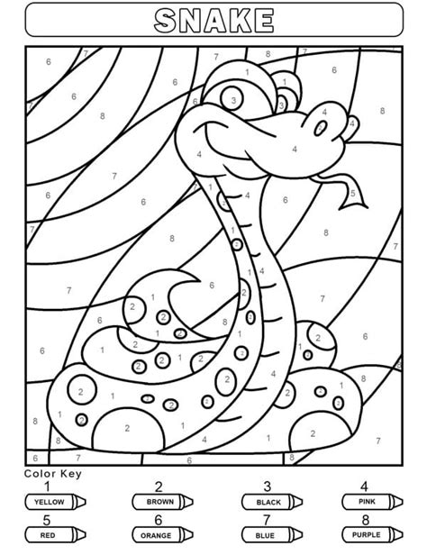 Animal Color by Number Coloring Pages - Free Printable Coloring Pages ...