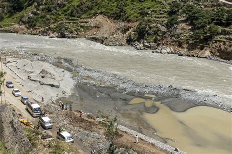 Heavy Flood In The River Swat After Cloudburst Stock Image Image Of