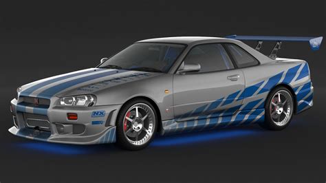 Nissan Skyline R34 Gt R C Oeste Modelo 3d 75 Unknown Max Obj Fbx