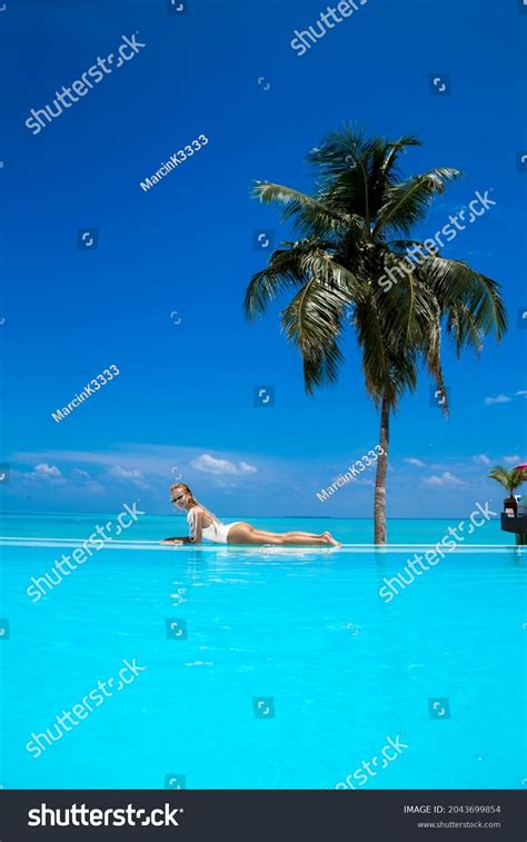 Elegant Sexy Woman White Bikini On Stock Photo Shutterstock