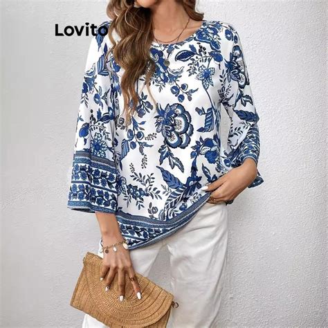 Lovito Blusa Boho Tribal Print Padr O Para Mulher N Lnl Shopee Brasil