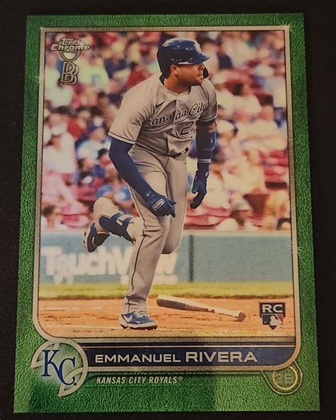 2022 Topps Chrome Ben Baller Baseball Emmanuel Rivera Rookie Green