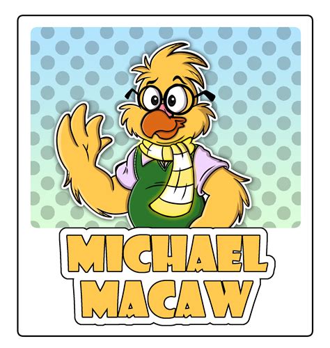 T Comm Michael Macaw Badge Front — Weasyl