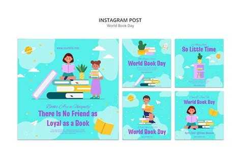 Premium Psd World Book Day Instagram Posts