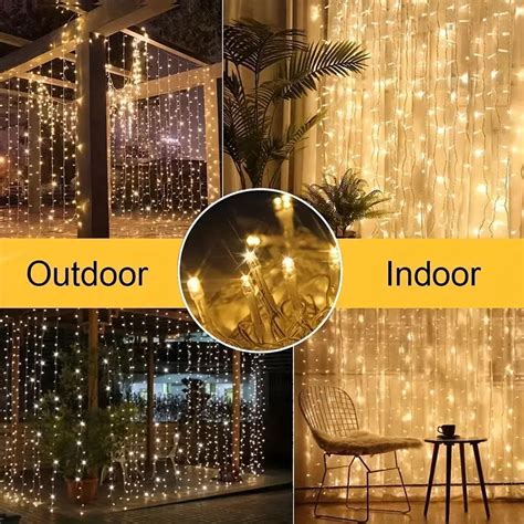 1pc Led Curtain Lights 1 5m 4 92ft 2m 6 56ft Garland Fairy Lights