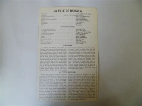 CARTE FICHE CINEMA 1936 LA FILLE DE DRACULA Otto Kruger Gloria Holden