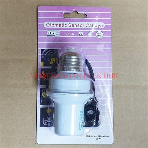 Jual Fitting Lampu Sensor Cahaya Otomatis E Tuv Automatic Untuk