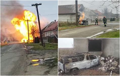 Incendiu de proporții în Satu Mare după ce o camionetă cu butelii s a