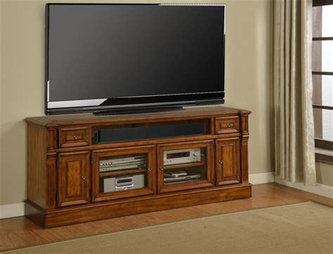 Toscano 72-Inch TV Console in Antique Vintage Dark Chestnut Finish by ...