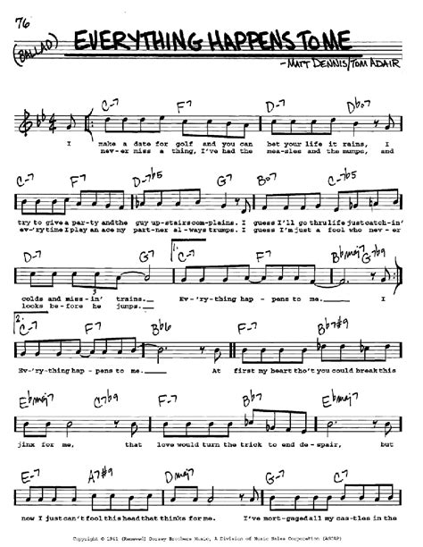 Everything Happens To Me Sheet Music Direct