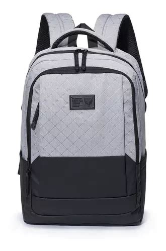 Mochila Cavalera Executiva Notebook Moderna Refor Ada Cinza Frete Gr Tis