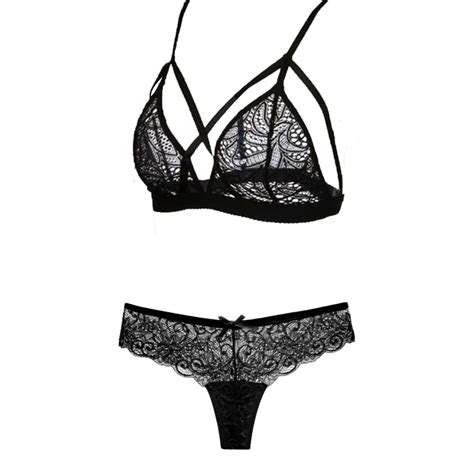 Lace Lingerie Bra Tong Suit Sexy Underwear Women Bra And Panties Sets