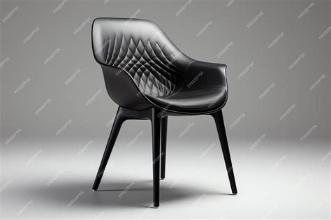 Premium Photo | A black chair with black leather upholstery