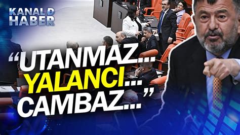 TBMM de Ortalık Karıştı Kavga Çıktı CHP li Veli Ağbaba dan Utanmaz