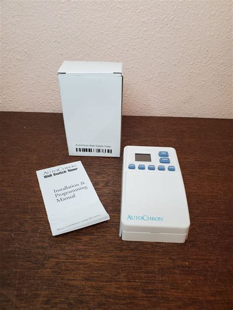 Autochron Wireless Wall Switch Timer Programmable W Blue Buttons New