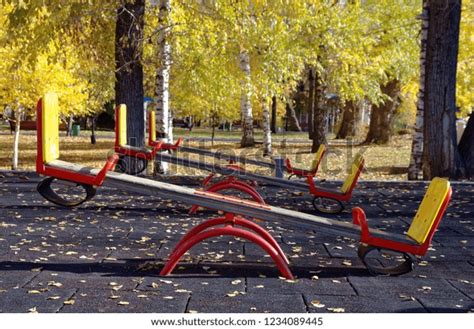 Set Playground Seesaws Stock Photo 1234089445 Shutterstock