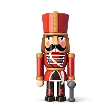 Premium Photo Christmas Nutcrackers Collection Wood Colors White