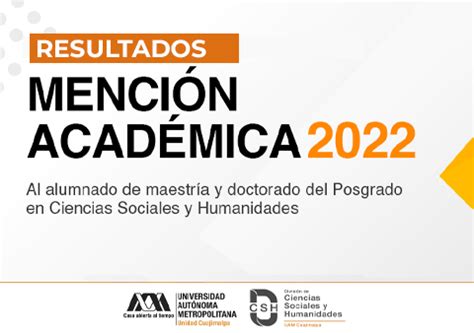 Convocatoria para otorgar la distinción Mención Académica 2022 DCSH