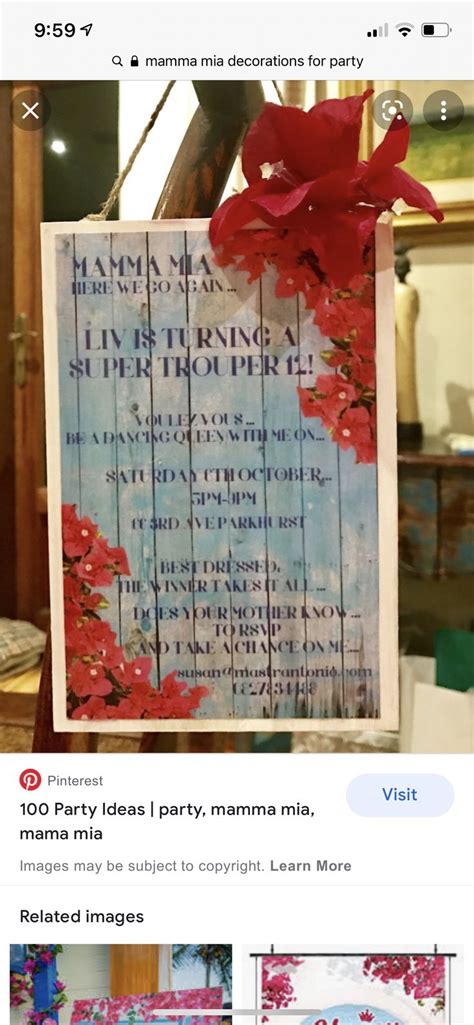 Pin By Yvonne Maguire On Mama Mia Disco Birthday Party Mamma Mia