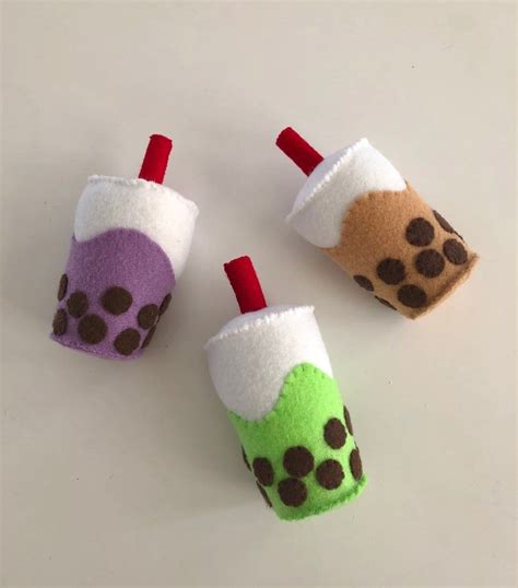 Felt Bubble Tea Etsy In 2021 Bubble Tea Matcha Bubble Tea Taro