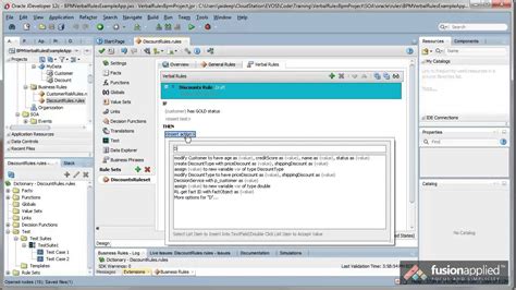 Introduction To Oracle Bpm C Verbal Rules Youtube