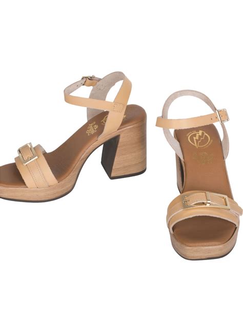 Sandalias Madera Tac N Camel Pera Limonera