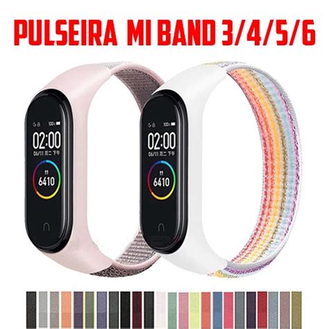 Pulseira Para Miband 3 4 5 6 E 7 Promocao Pulseira De Nylon Para Mi