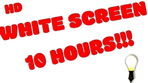 WHITE SCREEN 10 HOURS - YouTube