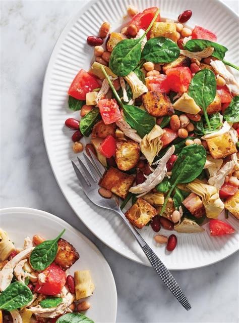 Salade Panzanella Aux L Gumineuses Et Au Poulet Ricardo Recipe