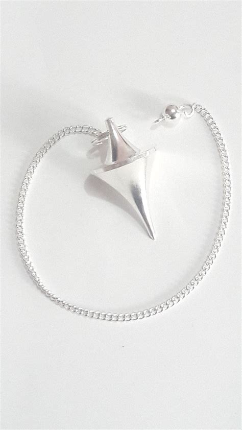 Buy ORACLE GEMMIS Metal Double Cone Pendulum Silver Plated Online At