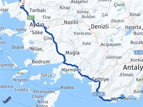 Antalya Demre Adnan Menderes Havalimanı Arası Kaç Km Yol Tarifi