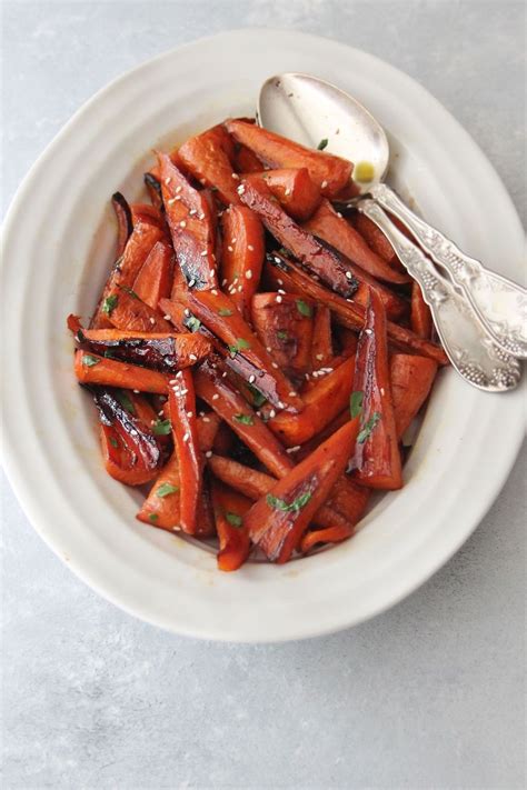 Roasted Maple Glazed Carrots Inspired Edibles