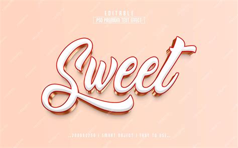 Premium Psd Sweet 3d Editable Text Effect Psd With Premium Background