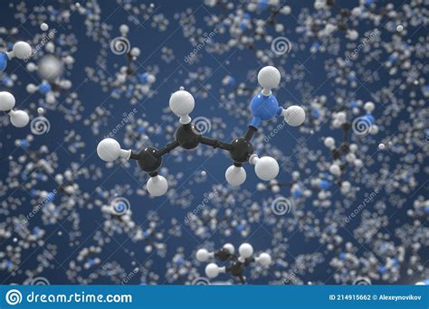 Allylamine Molecule Ball And Stick Molecular Model Chemistry Related 3d Rendering Stock