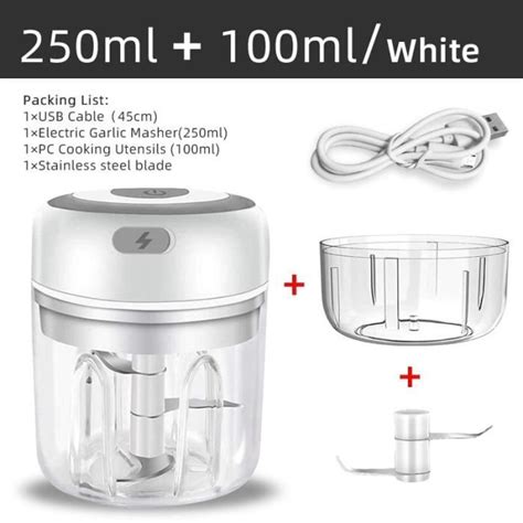 White Set Mini Broyeur Ail Lectrique De Cuisine Broyeur De Viande