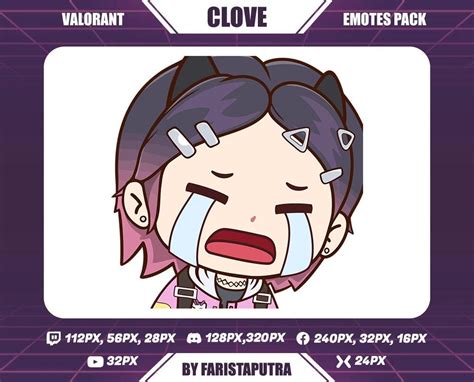 Clove Valorant Twitch Emotes Chibi Clove Valorant Twitch Emotes Cute