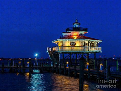 Night At Choptank River Lighthouse Jigsaw Puzzle By Nick Zelinsky Jr