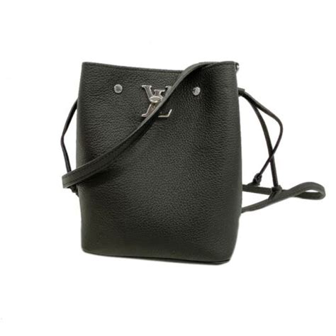 Louis Vuitton Lockme Bucket Black Leather Shopper Bag Authentic EBay