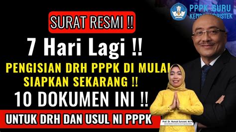 Baru Saja Dokumen Pengisian DRH DAN USUL Ni Pppk Guru Jadi ASN YouTube