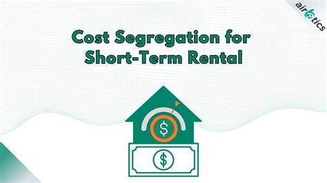 Cost Segregation For Short Term Rental Airbtics Airbnb Analytics