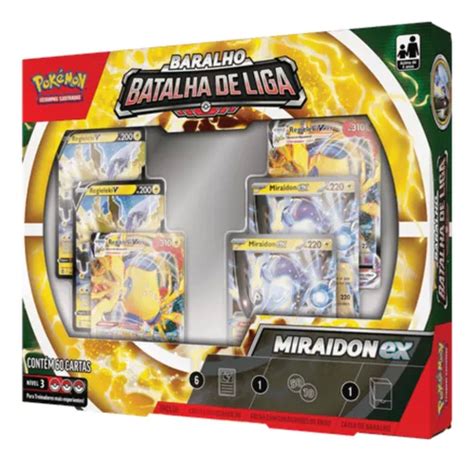 Pokémon Tcg Caixa de Jogo 2023 Liga Batalha Miraidon Ex 60 Cartas