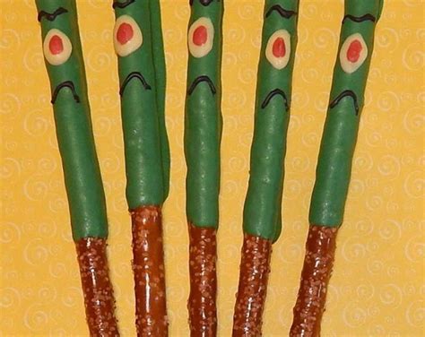 Plankton Chocolate Covered Pretzel Rods Individually Wrapped Etsy