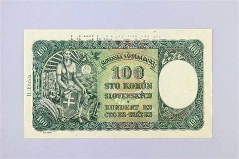 Bankovka Slovensko Ks M S Kolkem Specimen Unc Aukro