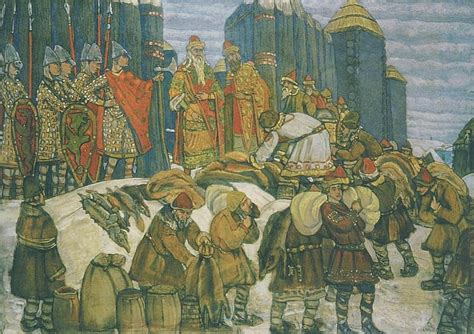 Собирают дань (картина) — Рерих Н.К. (Часть 1)