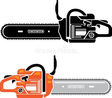 Chainsaw illustration stock vector. Illustration of gear - 41539712