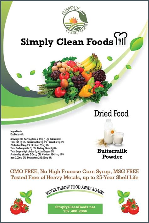 Sweet Cream Buttermilk Simply Clean Foods