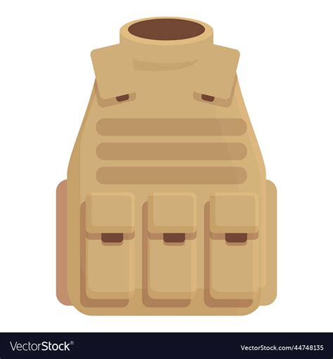 Team Vest Icon Cartoon Police Proof Royalty Free Vector