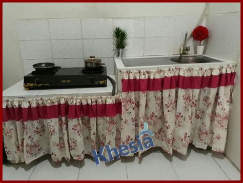 Kain Penutup Kolong Dapur Meja Dapur Meja Tirai