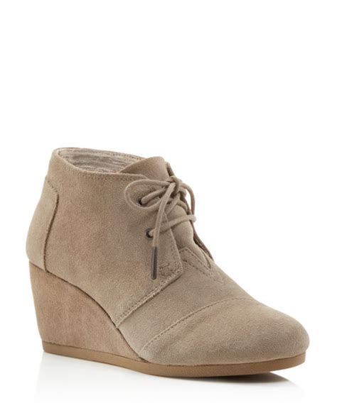 Toms Suede Desert Wedge Booties Shoes Bloomingdale S Toms Shoes